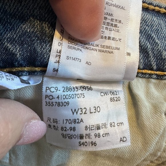 Levi's Jeans 512 Slim Tapered Tailored Size 32 Casual Dolf Sundown #288330956 - Picture 5 of 14